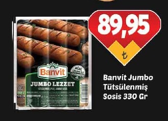 Banvit Jumbo Tütsülenmiş Sosis 330 Gr