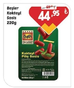 Beşler Kokteyl Sosis 220G