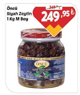 Öncü Siyah Zeytin 1 Kg M Boy