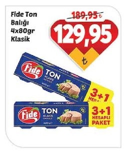 Fide Ton Balığı 4X80Gr Klasik
