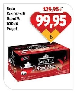 Beta Kızıldereli Demlik Poşet 100Lu