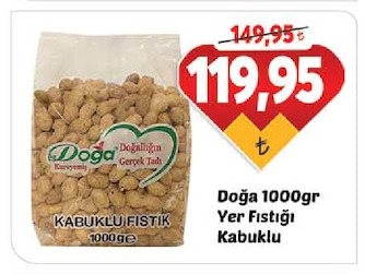Doğa 1000Gr Yer Fıstığı Kabuklu