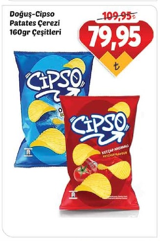 Doğuş Cipso Patates Cipsi Çeşitleri 160Gr