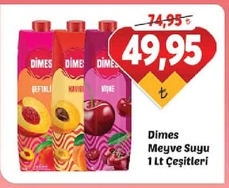Dimes Meyve Suyu 1 Lt Çeşitleri