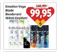 Emotion Veya Blade Deodorant 150Ml Çeşitleri