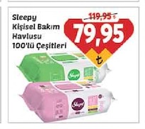 Sleepy Kişisel Bakım Havlusu 100'Lü Çeşitleri