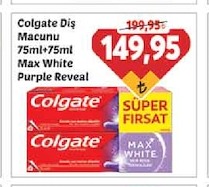 Colgate Diş Macunu 75Ml+75Ml Max White Purple Reveal