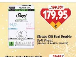Sleepy Cilt Bezi Double Soft Fırsat 1*50'Li