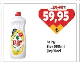Fairy Sıvı 650Ml Çeşitleri