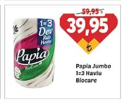 Papia Jumbo 1=3 Havlu Biocare