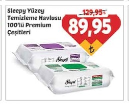 Sleepy Yüzey Temizleme Havlusu 100'Lü Premium Çeşitleri