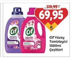 Cif Yüzey Temizleyici 1500Ml Çeşitleri