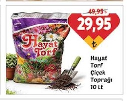 Hayat Torf Çiçek Toprağı 10 Lt