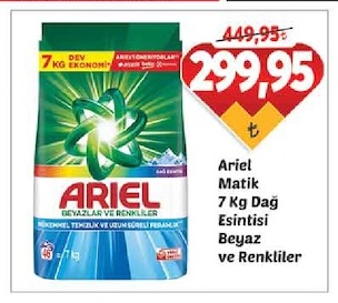 Ariel Matik 7 Kg Dağ Esintisi Beyaz Ve Renkliler