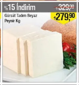 Gürsüt Tadım Beyaz Peynir Kg