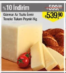 Gürmar Az Tuzlu İzmir Teneke Tulum Peyniri Kg