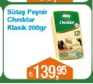 Sütaş Peynir Cheddar Klasik 200Gr