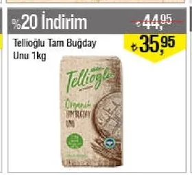 Tellioğlu Tam Buğday Unu 1Kg