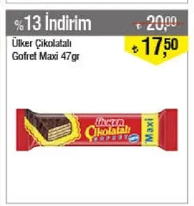 Ülker Çikolatalı Gofret Maxi 47Gr
