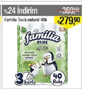 Familia Tuvalet Kağıdı Natural 40'Lı