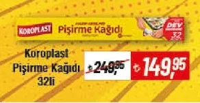 Koroplast Pişirme Kağıdı 32Li