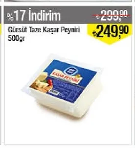 Gürsüt Taze Kaşar Peyniri 500Gr