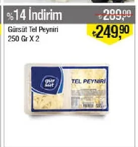 Gürsüt Tel Peyniri 250 Gr X 2