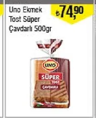 Uno Ekmek Tost Süper Çavdarlı 500Gr