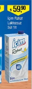 İçim Rahat Laktozsuz Süt 1Lt