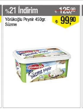Yörükoğlu Peynir 450Gr Süzme