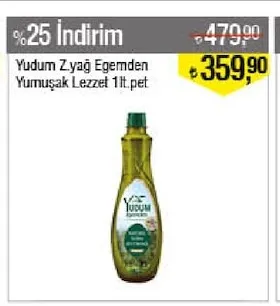 Yudum Z.Yağ Egemden Yumuşak Lezzet 1Lt.Pet