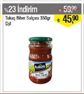 Tukaş Biber Salçası 350Gr Çşt