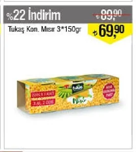 Tukaş Kon. Mısır 3*150Gr