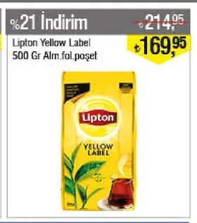 Lipton Yellow Label 500 Gr Alm.Fol.Poşet
