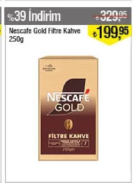 Nescafe Gold Filtre Kahve 250G