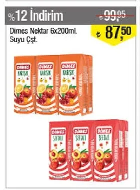 Dimes Nektar 6X200Ml Suyu Çşt.