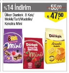 Ülker Dankek 8 Kek/ Mlekik/Tart/Madelin/ Kekstra Mini