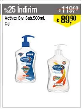 Activex Sıvı Sab. 500Ml. Çşt.