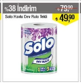 Solo Havlu Dev Rulo Tekli
