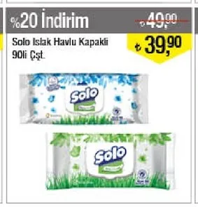 Solo Islak Havlu Kapaklı 90Li Çst
