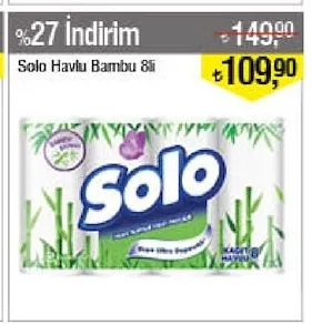 Solo Havlu Bambu 8Li