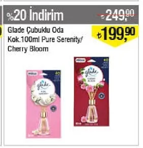 Glade Çubuklu Oda Kok.100Ml Pure Serenity/ Cherry Bloom