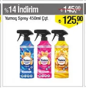 Yumoş Sprey 450Ml Çşt.