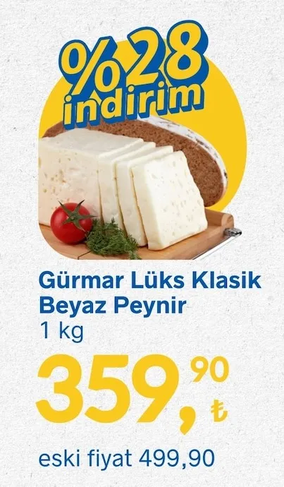 Gürmar Lüks Klasik Beyaz Peynir 1 Kg