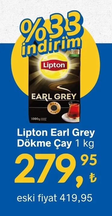Lipton Earl Grey Dökme Çay 1 Kg