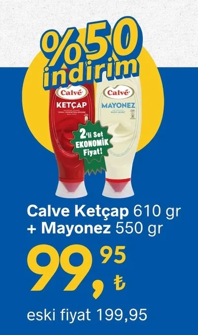 Calve Ketçap 610 Gr + Mayonez 550 Gr