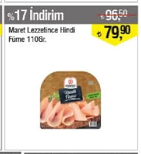 Maret Lezzetince Hindi Füme 110Gr