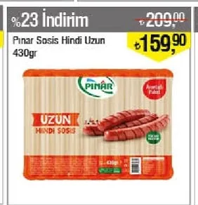 Pınar Sosis Hindi Uzun 430Gr
