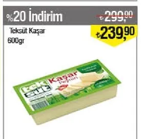 Teksüt Kaşar 600Gr