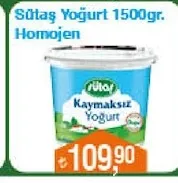 Sütaş Yoğurt 1500Gr. Homojen